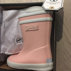 Aigle baby rain boot - pale pink - eu22